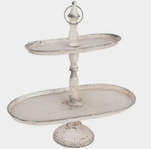 Support à gâteau le plus vendu pour la maison ustensiles de cuisine fête mariages et restaurants plateau de service à gâteau galvanisé à 2 niveaux support à gâteau de service - Product Image 6