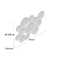 Miroir mural décoratif multi-cercles avec cadre métallique, grand format, design moderne, élégant, portable, double face, fait main
