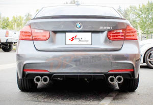 Difusor trasero de rendimiento B.M.W, Serie 3, F30, 2012 - 2018 M, con salida Dual izquierda y derecha, Piano, superficie negra brillante, Plástico - Product Image 2