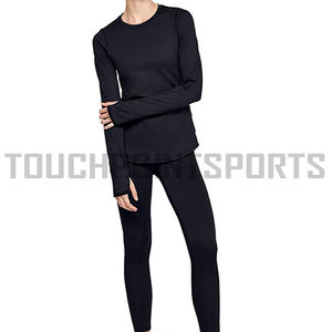 Lo último casual Summer Fitness slim fit manga completa 100% poliéster logotipo personalizado camisetas gráficas para niñas - Product Image 4