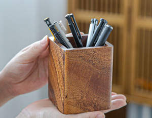 ที่ใส่ปากกาไม้ขายดีที่สุด ขนาดและสีไม้ธรรมชาติ สามารถปรับแต่งได้ ราคาประหยัด - Product Image 5