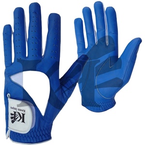 Gants de golf en cuir Cabretta personnalisés Keven Impex KI-931, couleur bleue, imperméables, antidérapants, main droite, Australie, faible coût, les plus vendus - Product Image 1