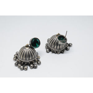 Aretes Jhumka Ghungro de Latón con Piedras, Estilo Indio, Última Moda, Venta al por Mayor 2025, para Mujeres y Niñas - Product Image 3