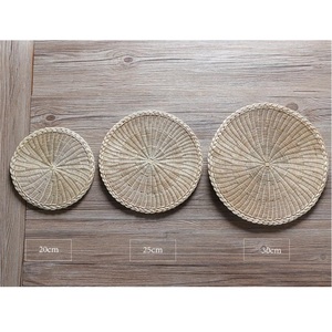 <b>Set</b> of Rustic Straw Round Placemats Luxury Handwoven Wedding Gift Home Decor 2020 Style - Product Image 6