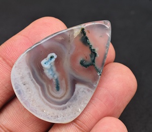 Gema de ágata musgo Solar única, cabujón de ágata musgo, joyería, piedras preciosas semipreciosas - Product Image 3