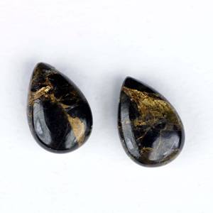 Turquoise Noir Mohave Cuivre Huître Cabochon Forme Mixte Pierres Précieuses Lâches - Product Image 1