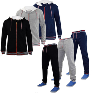 Vente en gros de survêtements de sport pour hommes 100% polyester Sweats à capuche et ensemble de sport d'hiver Conception personnalisable grande taille écologique - Product Image 1