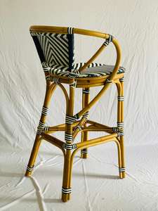 Chaise de bar en osier naturel pour balcon et café français, livraison gratuite, vente en gros - Product Image 4