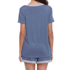 Ensemble 2 pièces vierge décontracté Ensemble short d'été 100% en coton pour femmes Ensemble 2 pièces pour femmes sur mesure - Product Image 4