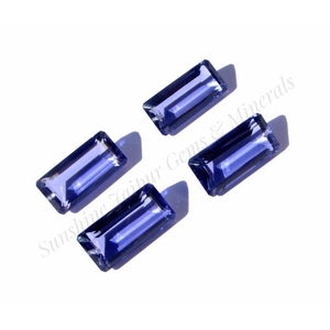 4X8mm Baguette Cut Natural IOLITE Prix de gros Usine de haute qualité à facettes pierres précieuses en vrac par pièce IOLITE NATURELLE - Product Image 2