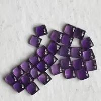 7mm Natural African Amethyst Square Cabochons Loose Gemstones