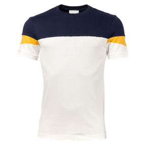 Logotipo personalizado Impresión 100% Algodón para hombre Camiseta personalizada a rayas para hombre Camiseta gran oferta 2025 - Product Image 1