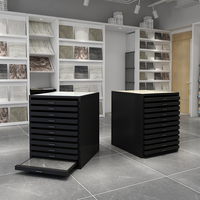 Étagère de présentation moderne en mosaïque de quartz couleur métallique avec tiroir coulissant pour armoire