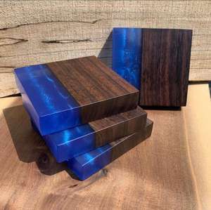 Tendance Résine Et Bois Naturel Sous-verres Décoratifs À Thé Prix De Gros Sous-verre En Résine Pour La Maison De Luxe Hôtel Restaurant Vaisselle - Product Image 2