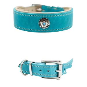 ปลอกคอสุนัขหนังวัว100% สุดอินเทรนด์บุนวมเนื้อนุ่มคุณภาพระดับพรีเมียมพร้อมของตกแต่งอินเดียผลิตขายส่ง - Product Image 1