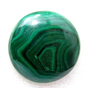 Malachite forme ronde lâche pierre précieuse cabochon uni fabrication de bijoux naturel de bonne qualité - Product Image 3