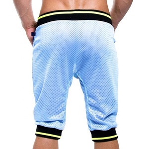 Pantalones cortos deportivos informales personalizados para hombre de nuevo diseño, pantalones cortos para correr de verano Unisex de secado rápido, pantalones cortos de gimnasio lisos de algodón 100% - Product Image 3