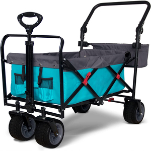 All <strong>Terrain</strong> Wide Wheel Collapsible Garden Utility <strong>Folding</strong> <strong>Wagon</strong> - Product Image 2