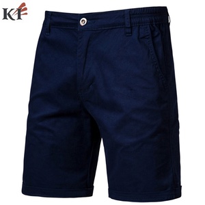 Shorts Bermuda Homme en Coton et Élasthanne Couleur Unie, Taille Mi-Haute Élastique, Style Décontracté, Tissu Tricoté Respirant - Product Image 2