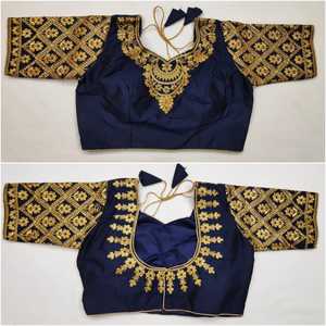 Tenue de soirée de créateur à manches longues ou à manches attachées à l'intérieur de la bordure en dentelle brodée et travail de la pierre grande taille et toutes les couleurs Surat Ethnic - Product Image 3