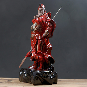Dropship Ufficio di Lusso Decorazione di Ceramica Regalo di Affari Guan Yu <span class=keywords><strong>Statue</strong></span> di Buddha Figura - Product Image 2
