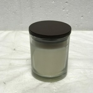 Bocaux de bougie en verre de luxe personnalisés avec couvercles en bois, pot de bougie en verre transparent de 200ml 320ml 430ml, vente en gros - Product Image 3