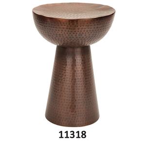 Antique Hammered Bronze Finished Metal <b>Bar</b> Stool & Aluminum <b>End</b> Stools for Decorative - Product Image 2