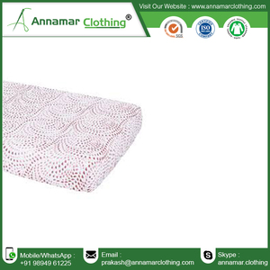 100% Organic Cotton Customized Crib Sheet Bedding with Customized <b>Pattern</b> with Private logo Label and Packaging - Product Image 5