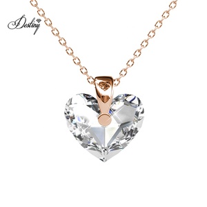 Zephyr amore ciondolo a forma di <span class=keywords><strong>cuore</strong></span> impreziosito da cristalli <span class=keywords><strong>Swarovski</strong></span> gioielli in argento Sterling dasini <span class=keywords><strong>collana</strong></span> di alta qualità - Product Image 4