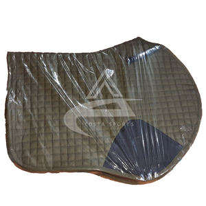 Tapis de selle de cheval vert foncé équestre anti-rétrécissement personnalisé respirant grande taille confortable coussin de selle de cheval en tissu de coton - Product Image 4
