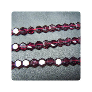 ลูกปัดพลอยโกเมนสีแดงธรรมชาติ100% ขนาด5มม. ลูกปัดหินโกเมนเจียระไนทรงหกเหลี่ยมปรับแต่งได้ลูกปัดหินโกเมนระดับไฮเอนด์ - Product Image 3