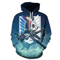 Gilet à capuche l'attaque des titans pour hommes, pull imprimé en 3D, Anime, mode décontractée, Harajuku, amusant, surdimensionné