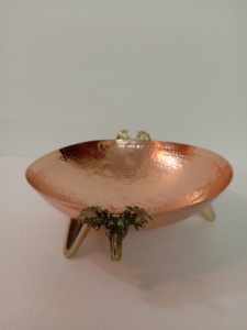 Panier en cuivre personnalisé panier de rangement décoratif en cuivre martelé Design cuisine et décoration de la maison - Product Image 3