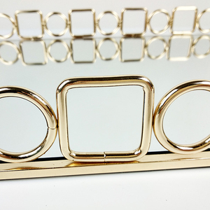 Plateau de service alimentaire en métal géométrique fait à la main de conception Unique de haute qualité couleur/taille/Logo personnalisable écologique - Product Image 3