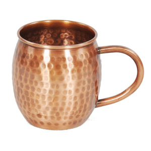 Tazas de Cerveza de Cobre Martillado con Asa de Latón, Diseño de Tendencia, Vajilla Ecológica para Bar, Taza Moscow Mule, Precio de Exportación - Product Image 6