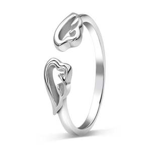 925 Sterling Silver IGI Certifié Ailes D'ange Bande Anneaux Bijoux Fabricant En Ligne Inde Meilleur Prix D'usine De Gros Dernier - Product Image 2