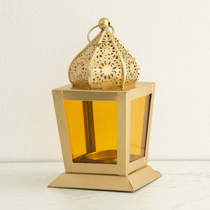 Bougeoir en verre en métal de fer de lanterne marocaine de haute qualité pour la décoration de Noël prix de gros - Product Image 5