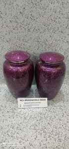 Urne funéraire en aluminium violet Brassworld Fournitures funéraires de l'Inde - Product Image 2