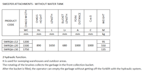 Forkllift สิ่งที่แนบมากวาดโดยไม่ต้องถังเก็บน้ำ - Product Image 2