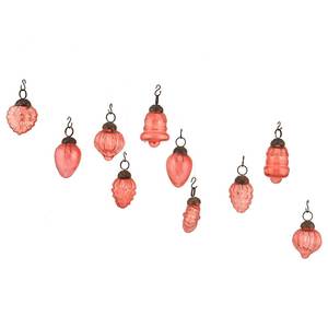 แฮนด์เมดพรีเมี่ยมแก้วสีแดงผสมผสมรูปร่างคริสต์มาสเล็กๆตกแต่ง GSET-573 - Product Image 1