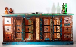 Bulk Wholesale Manufacturer Wholesaler <b>Retro</b> Reclaimed Recycled Barn Distress Wood <b>Furniture</b> Cabinet Living Room Kitchen Recycled <b>Furniture</b> - Product Image 6