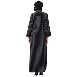 Abaya en Satin, soie, manches longues, pour femmes musulmanes, légères, nouveauté - Product Image 5