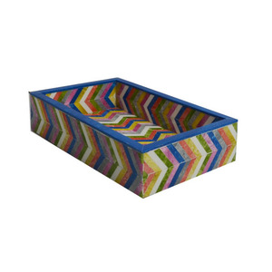 Plateau rectangulaire en résine de qualité alimentaire, fait à la main, les meilleurs ventes MDF, vaisselle de cuisine, plateau de service pour les accessoires de maison axymz - Product Image 3