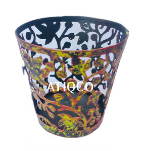 Latest New Colorful Iron Votive Latest | Fancy Metal <b>Candle</b> Holder Table Top Decorative <b>Candle</b> Jar - Product Image 1