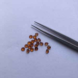 อัญมณีทรงกลมเหลี่ยมเพชรพลอยบรั่นดีธรรมชาติขนาด2มม. 4มม. อัญมณีกึ่งสังเคราะห์แบบหลวมสำหรับทำเครื่องประดับทำจากโรงงานออนไลน์ - Product Image 2