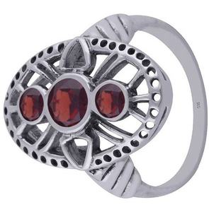 แหวนโกเมน925โรเดียมโรเดียมเงินแท้สำหรับผู้หญิงเครื่องประดับแฟชั่นสำหรับงานแต่งงานโดยตรง - Product Image 4