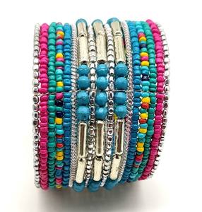 Miyuki-pulsera de cuentas con abalorios para mujer, brazalete de color azul y rosa dorado, accesorios de moda para fiesta - Product Image 2