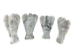 Cristal ange blanc howlite sculpture cristal 2 à 2.5 pouces pierre guérison pierres précieuses en vrac ange figurine pour la décoration de la maison - Product Image 6
