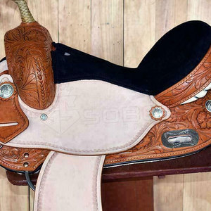 Sillín inglés de último estilo, ropa de Carreras de Caballos ecuestres occidentales de cuero genuino para deportes de equitación de sillín - Product Image 2
