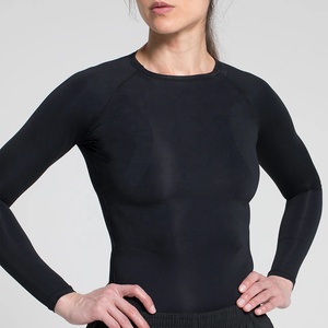 2026 New Quick Dry Full Sleeve Women's Sport <b>Compression</b> T-shirt-Tight Fit Round Neck Solid Pattern Spandex/Polyester Material - Product Image 3